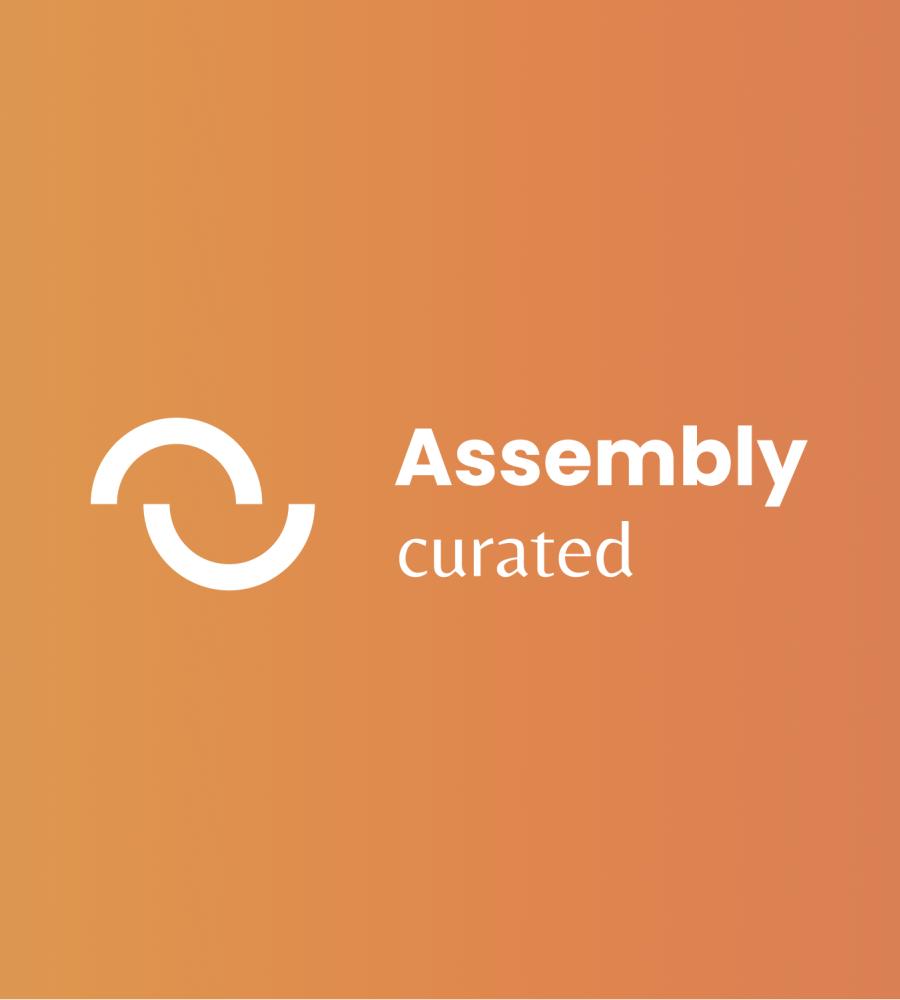 the logo of assembly arts non fungible tokens marketplace created by blokk studio